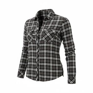 TORRID 0 0X XL Gray Black Plaid Rayon Challis Button Down R $59